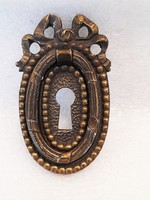 Antik bronz bútorveret / zárcímke