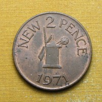 Guernsey 1971 2 pence