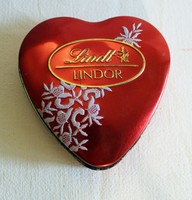 Lindt Lindor csokis szív alakú fém doboz piros verzió [X-BIZ.BILLA]