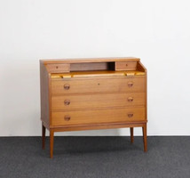 Skandináv/ Dán teak mid-century praktikus íróasztal / szekreter / komód