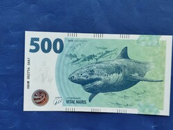 ANGLIA NAGY-BRITANNIA ONE BANKNOTE 500 FONT VITAE MARIS CÁPA POLIP HAL! RITKA EMLÉK PAPÍRPÉNZ! UNC!