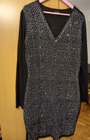 2X Fekete Glitters Strasz köves Ruha