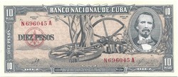 10 peso pesos 1960 (1956) Kuba UNC