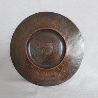 Kótai József iparművészeti réz falidisz Ganz-Mávag 1918-68 június 20.