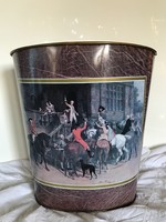 ESERNYŐTARTÓ - FÉM - 31 x 31 x 21 cm - SPANYOL - KÉT OLDALÁN MINTÁS -  RETRO - RITKA DARAB