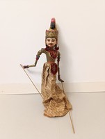 Antik báb Indonézia indonéz Jáva tipikus Jakartai batik jelmezes marionett 362 1411