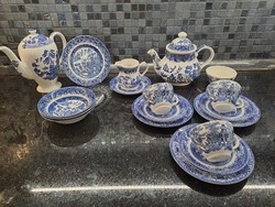 Churchill England angol porcelán reggeliző készlet darabjai müzlis tál tányér teáskanna csésze