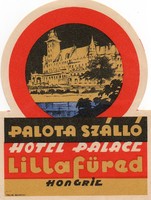 Hotel címke, bőröndcímke: Palota szálló, Lillafüred.