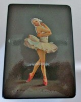Gyönyörű antik  Fedoskino balerinás doboz 1964