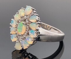 Nemes opál  full drágaköves, sterling ezüst gyűrű 59-os /925/ - új, sok kézműves ékszer !