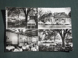 Képeslap,Balatonszárszó,mozaik,Vén Diófa étterem látkép,részlet, 1967-