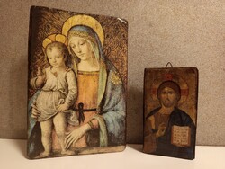 Két darab ikon,mely a Szűzanyát és Jézust ábrázolja