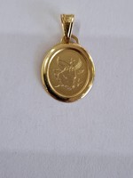 Új, 14 Karátos, 0,94g. Arany Bika Medál (No.: 25/141.)