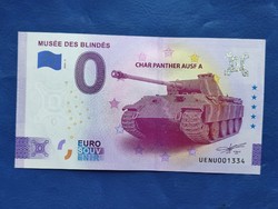 FRANCIAORSZÁG 0 EURO 2024 BLINDÉS HÁBORÚS MÚZEUM PÁRDUC TANK! RITKA EMLÉK PAPÍRPÉNZ! UNC!