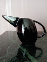 Skandináv / Finn Arabia ritkaság:  fekete porcelán  kancsó - kiöntő,  Kati Tuominen Niittyla