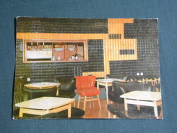Képeslap,Balatonfüred,Építők üdülő,Zeneszoba büfé látkép,részlet, 1970-