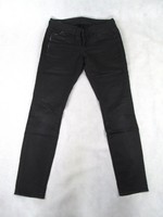 EREDETI G-STAR RAW (W30 / L32) NŐI RUGALMAS FÉNYES FEKETE DÖGÖS HOSSZÚNADRÁG