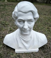 Leàraztam !Portré szobor nagy méretű fehér màrvàny -kő hatàsú   gipsz