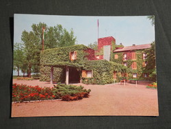 Képeslap,Balatonföldvár,SZOT Pártüdülő,Sellő szálló látkép részlet, 1970-