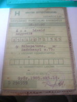 N55 1970 -ES MAGYAR CSEPEL BILLENCS FORGALMI ENGEDÉLY RITKASÁGA  ELADÓ GYŰJTEMÉNYBE