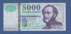 5000 Forint  1999 " BG " Ritka EF