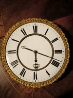 Antik Biedermeier 1800-as évek 1 súlyos falióra szerkezet,díszes réz ring