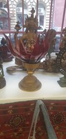 Kinyitható Lótuszvirág. Benne egy tibeti Buddha szobor. Utazáshoz is használható. 30 cm magas és 30