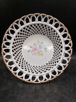 Román fonott porcelán asztalközép, átmérője 18 cm-es.3240b