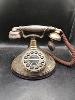 Vintage tárcsázós telefon, működő, 18 cm magas. 3232b