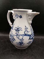 Meisseni porcelán kék hagymás, kiöntő, kancsó, 19 cm-es. 3233b
