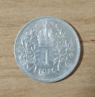Ferenc József 1 Korona / Corona 1915 ezüst. /400/