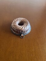 Babakonyha vörös réz miniatúra kuglóf sütőforma ritkaság