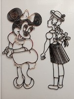 Retro fém figurális fali díszek - Minnie