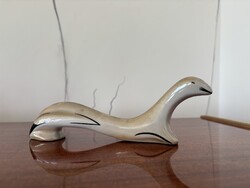 Art deco menyét Titov Veles  jugoporcelan- rendkívül ritka lüsztermázas porcelán figura