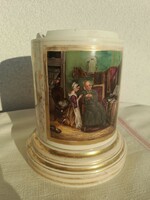 Friedrich Adolph Schumann Berlin biedermeyer porcelán tároló, 1837-1844 között, MUZEÁLIS DARAB!