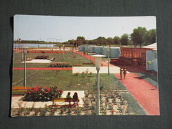 Képeslap,Fadd Dombori, KISZ tábor,Volentöböl,strand,látkép,részlet 1971-