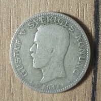 Svédország 1 Korona  1914 ezüst  800/1000.   /598/