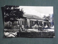Képeslap,Pécs,Mecsek hegység,Fehér-kúti turistaház,étterem,presszó látkép,részlet, 1961-