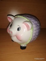Aranyos kerámia malac persely - 15 cm hosszú (5/d)