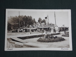 Képeslap,Fonyód,Hajóállomás,kikötő,móló,Kelén hajó,részlet,Monostory Bp. kiadás, 1930-