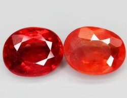 Padparadsha zafírok 2db bevizsgált Winza Tanzania