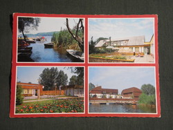 Képeslap,Fadd Dombori,mozaik,KISZ tábor,Volentöböl,strand,üdülő,szálló látkép,részlet 1984-