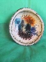 Gádor István kerámia tálka, 13,5 X 12,5 cm