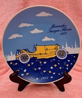 Ritka veterán autós porcelán tányér, old mobilos falitányér 4 (L5377)