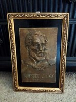 Kossuth bronz plasztika