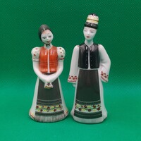 Hollóházi  porcelán  Matyó Magyar fiú, Magyar lány figura