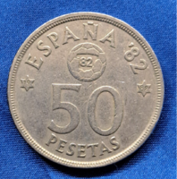 FIFA labdarúgó-világbajnokság, 1980. 50 Peseta 1982 Spanyolország, (1380