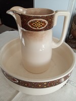 Antik Villeroy & Boch Wallerfangen mosdó tál és kanna közel 150 éves jelzéssel !