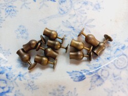 Babaházi mini réz v. bronz pohárkák, kelyhek (10 db)