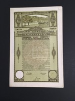Budapest Székesfőváros Kötelezvény 1000 Korona 1920.